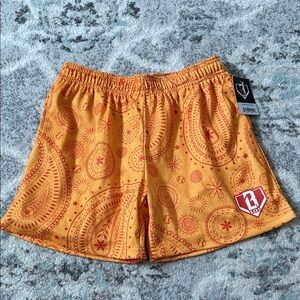 Baseball Lifestyle 101 Paisley Shorts in Orange